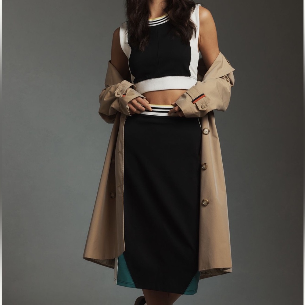 Daily Practice by Anthropologie Full Court Cropped Tank & Midi Skirt Set